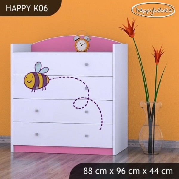 ZALOGA - Komoda Čebelica Pink